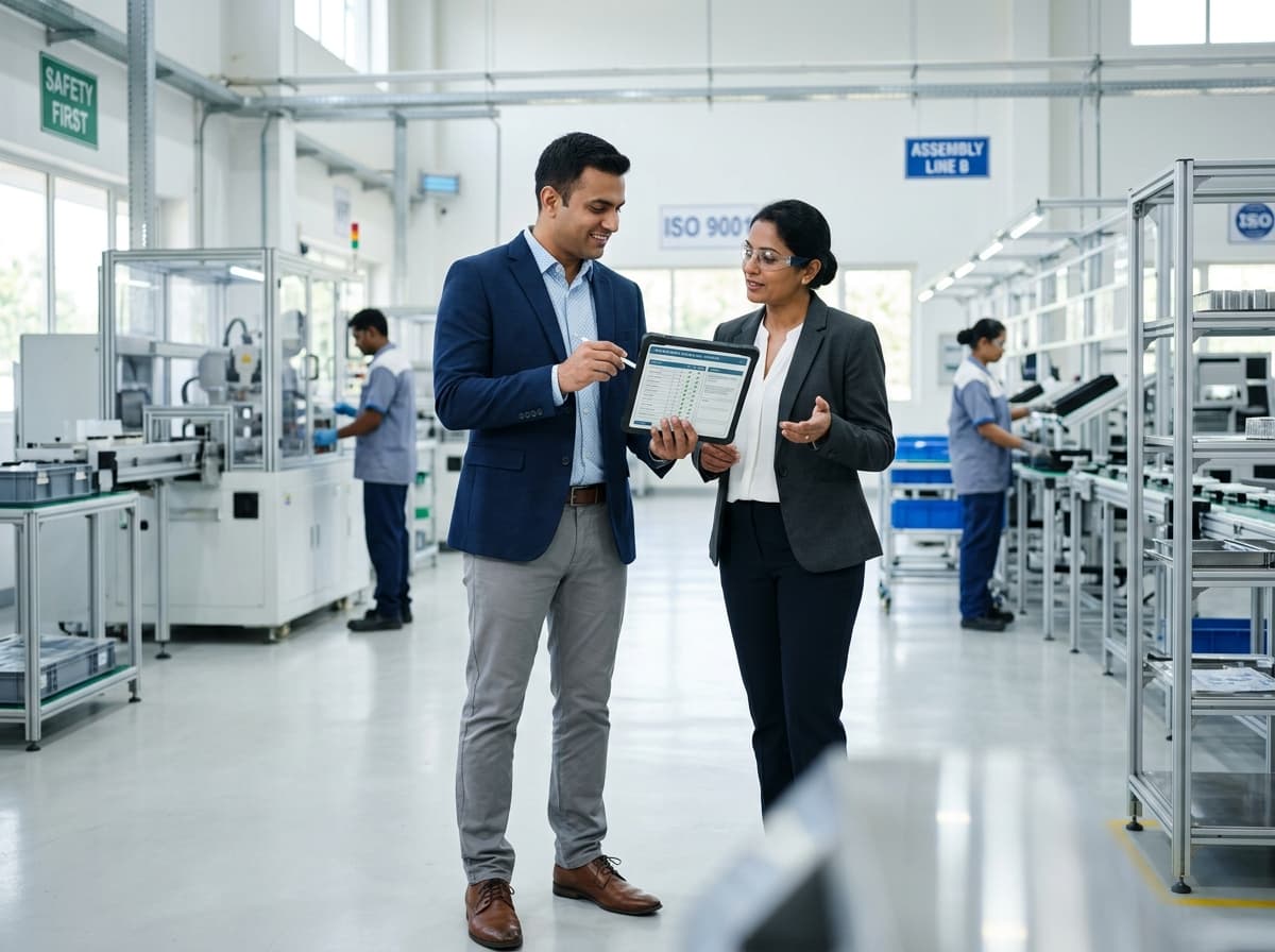United Plan compliance officer reviewing factory safety and statutory registers